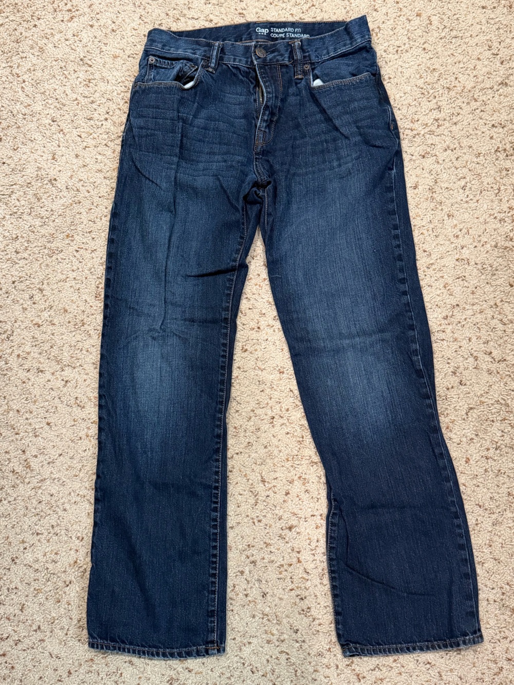 GAP Dark Indigo Straight-Leg Jeans 30x32